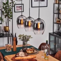 hofstein Vevino Suspension Chrome, Clair, 3 lumières