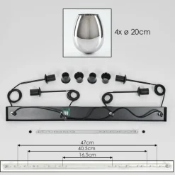 hofstein Vevino Suspension Chrome, 4 lumières
