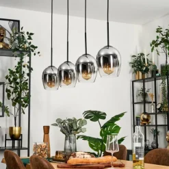 hofstein Vevino Suspension Chrome, Clair, 4 lumières