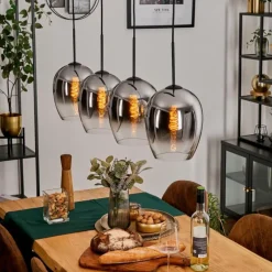 hofstein Vevino Suspension Chrome, Clair, 4 lumières