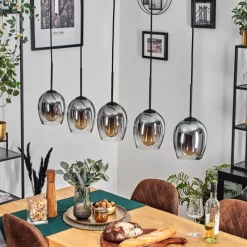 hofstein Vevino Suspension Chrome, Clair, 5 lumières