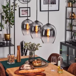 hofstein Vevino Suspension Clair, Fumé, 3 lumières