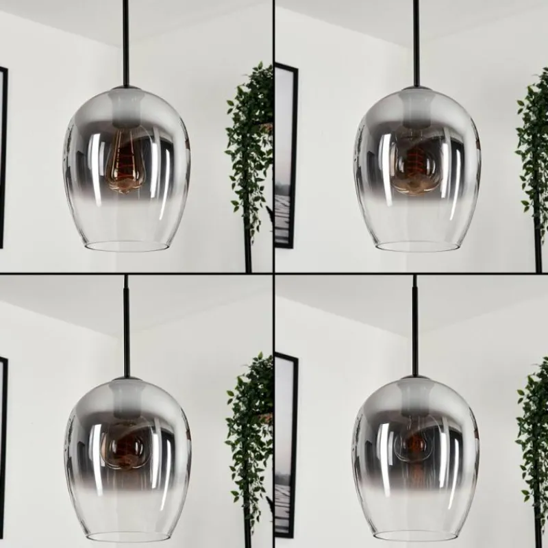 hofstein Vevino Suspension Clair, Fumé, 4 lumières