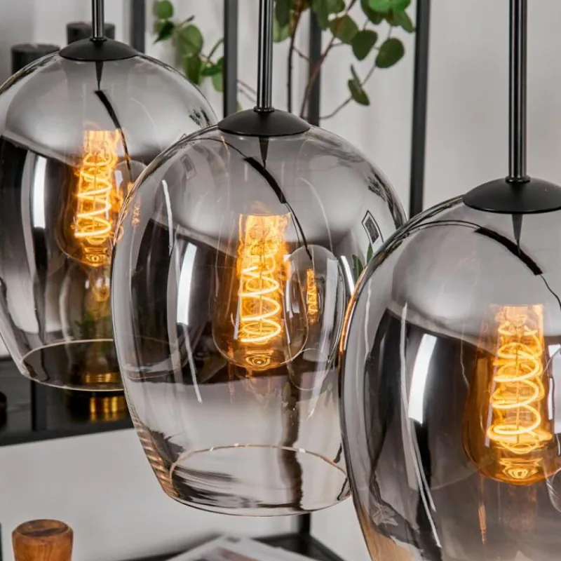 hofstein Vevino Suspension Clair, Fumé, 4 lumières