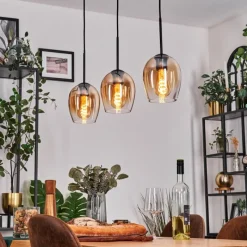 hofstein Vevino Suspension Noir, 3 lumières