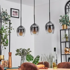 hofstein Vevino Suspension Noir, 3 lumières