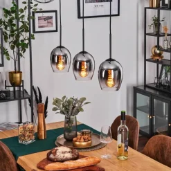 hofstein Vevino Suspension Noir, 3 lumières