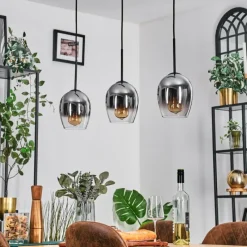 hofstein Vevino Suspension Noir, 3 lumières