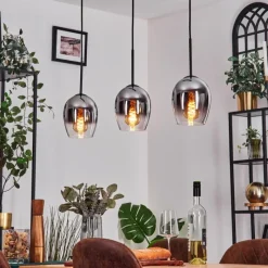 hofstein Vevino Suspension Noir, 3 lumières