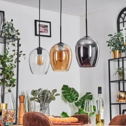 hofstein Vevino Suspension Noir, 3 lumières