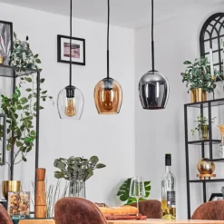 hofstein Vevino Suspension Noir, 3 lumières