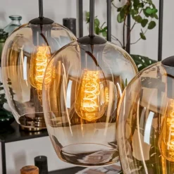 hofstein Vevino Suspension Noir, 4 lumières