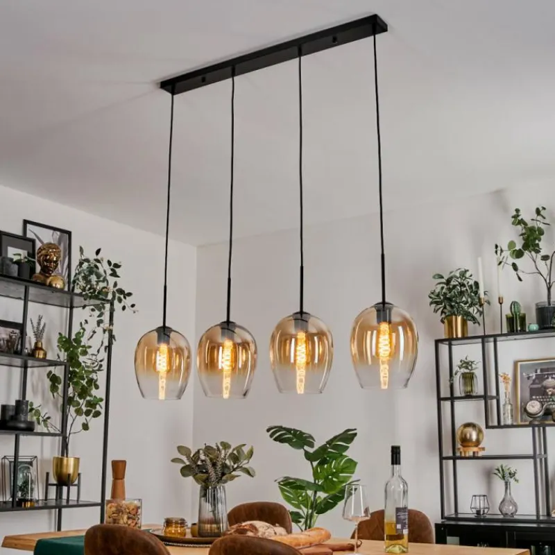 hofstein Vevino Suspension Noir, 4 lumières