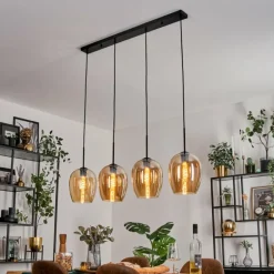 hofstein Vevino Suspension Noir, 4 lumières