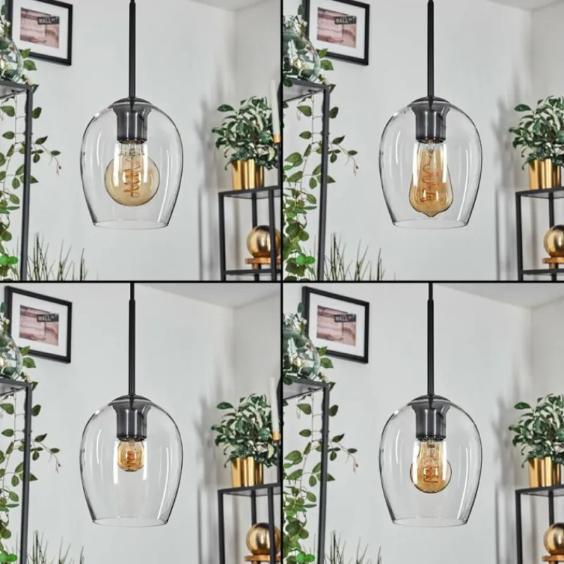 hofstein Vevino Suspension Noir, 4 lumières