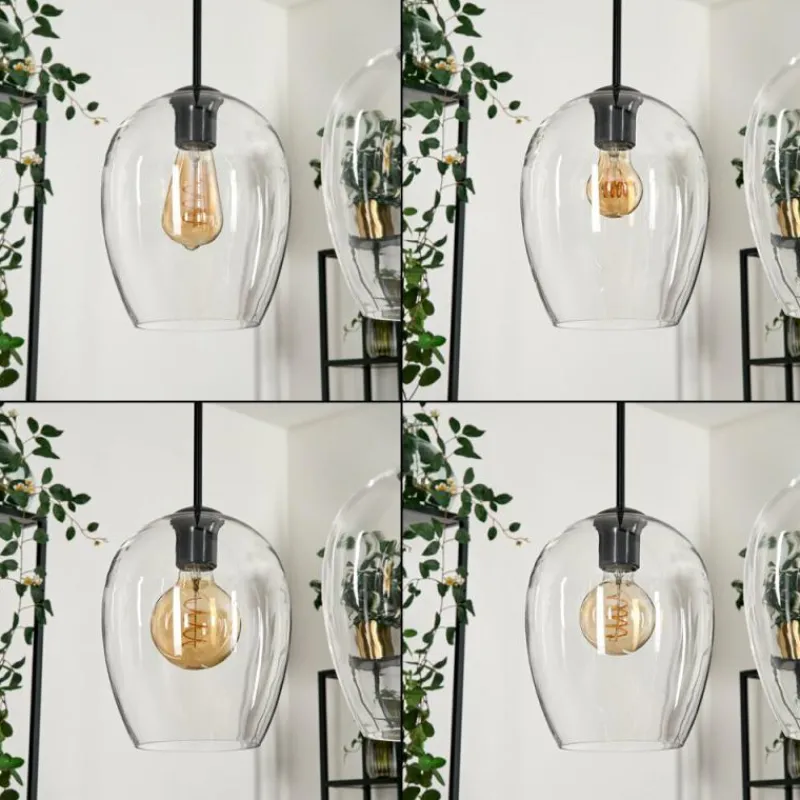 hofstein Vevino Suspension Noir, 4 lumières