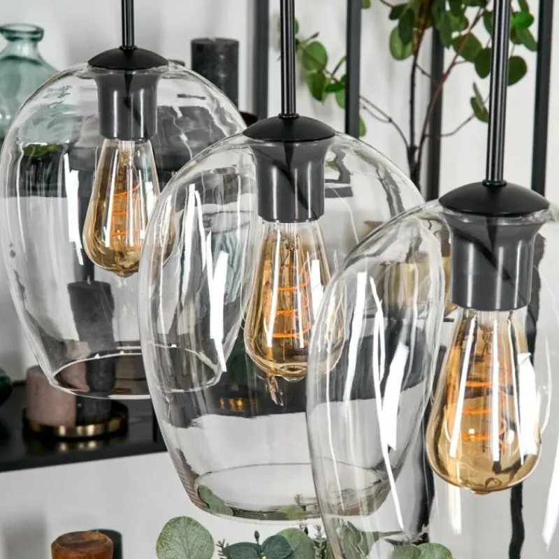 hofstein Vevino Suspension Noir, 4 lumières