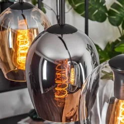 hofstein Vevino Suspension Noir, 5 lumières