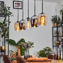 hofstein Vevino Suspension Noir, 5 lumières