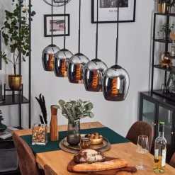 hofstein Vevino Suspension Noir, 5 lumières