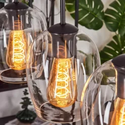 hofstein Vevino Suspension Noir, 5 lumières