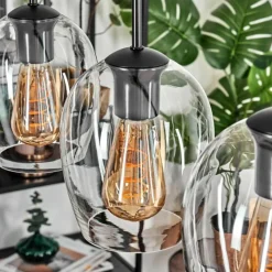 hofstein Vevino Suspension Noir, 5 lumières