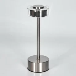 hofstein Viada Lampe de bureau, Lampe à poser LED Chrome, Nickel mat, 1 lumière