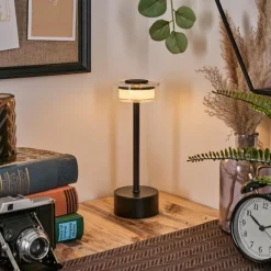 hofstein Viada Lampe de bureau, Lampe à poser LED Noir, 1 lumière