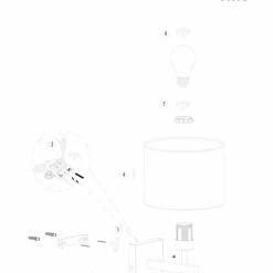 Luminaires Steinhauer Vidrio Applique murale Noir, 1 lumière