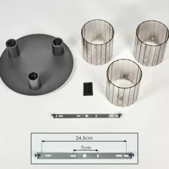 hofstein Vireda Plafonnier Anthracite, 3 lumières