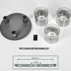 hofstein Vireda Plafonnier Anthracite, 3 lumières