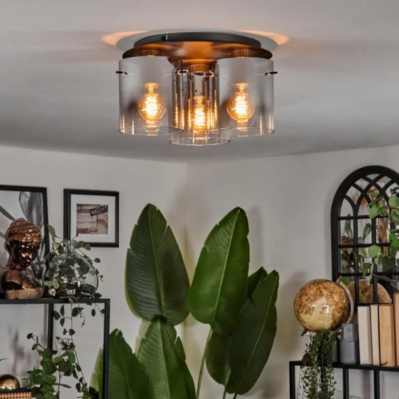 hofstein Vireda Plafonnier Anthracite, 3 lumières