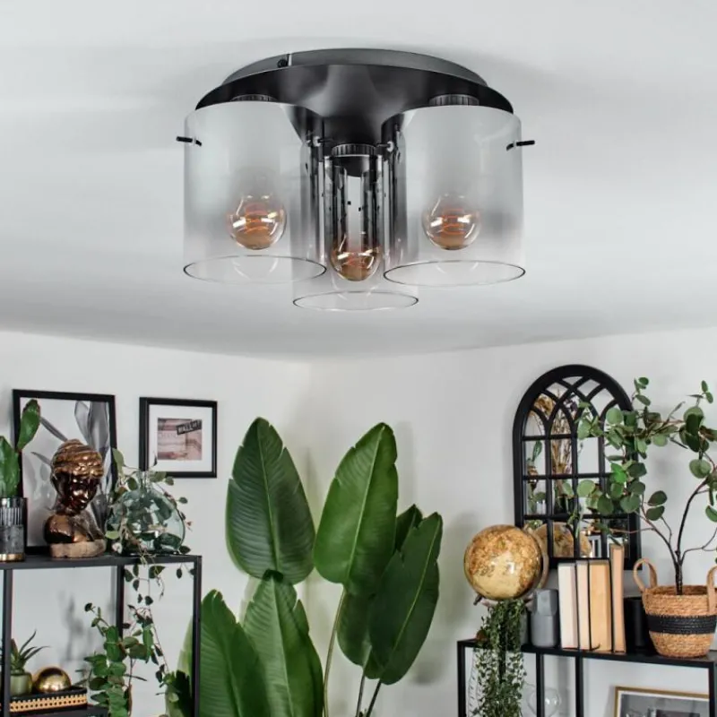 hofstein Vireda Plafonnier Anthracite, 3 lumières