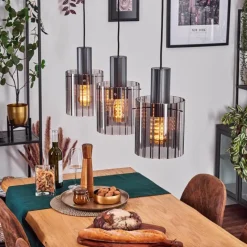 hofstein Vireda Suspension, Suspension Anthracite, 3 lumières