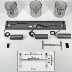 hofstein Vireda Suspension, Suspension Anthracite, 3 lumières