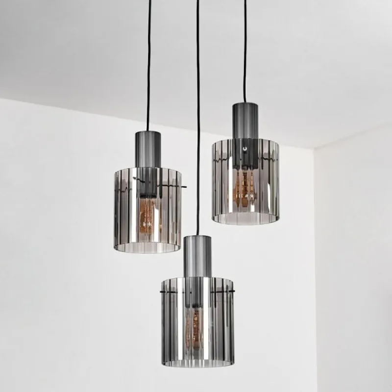 hofstein Vireda Suspension, Suspension Anthracite, 3 lumières