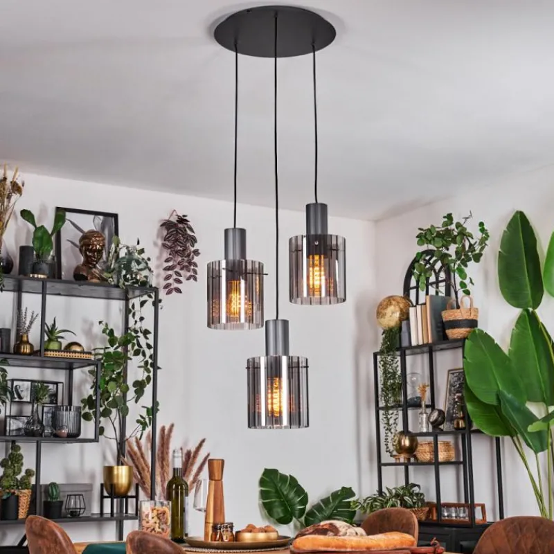 hofstein Vireda Suspension, Suspension Anthracite, 3 lumières