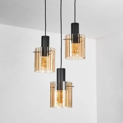 hofstein Vireda Suspension, Suspension Anthracite, 3 lumières