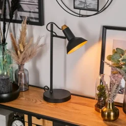 Lampes Dorées-hofstein Vouzy Lampe à poser, Liseuse Noir, 1 lumière