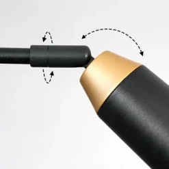 Lampes Dorées-hofstein Vouzy Plafonnier Noir, 6 lumières