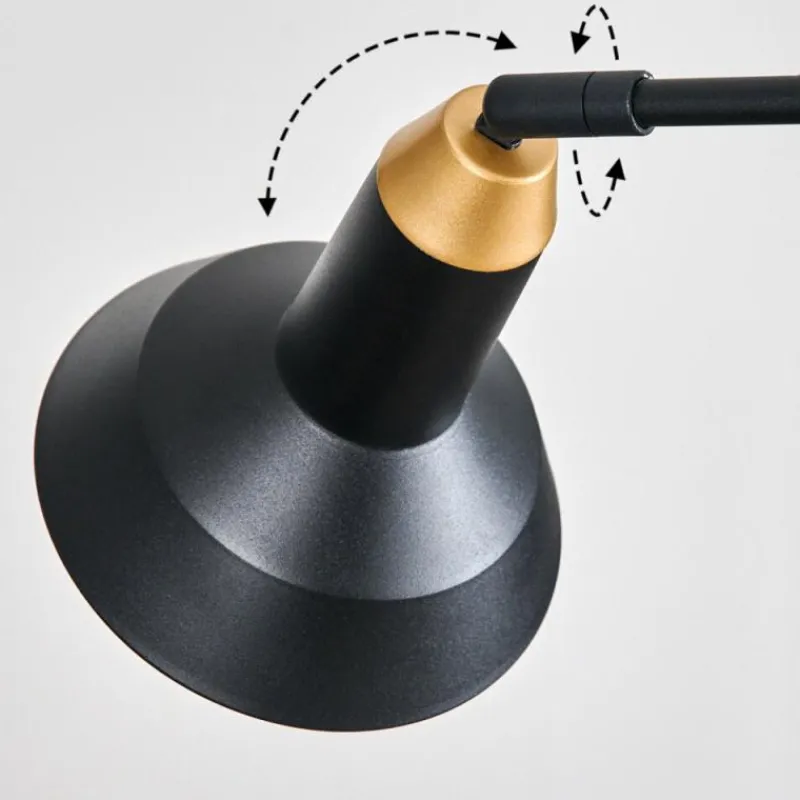 Lampes Dorées-hofstein Vouzy Plafonnier, Suspension Noir, 6 lumières