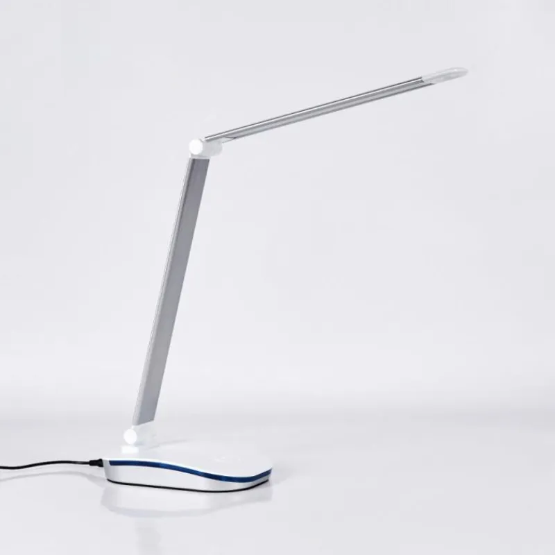 hofstein Vringelby Lampe de bureau, Lampe à poser, Liseuse LED Argenté, Blanc, 1 lumière