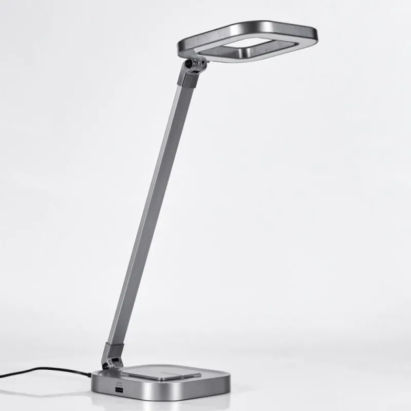 hofstein Vringelby Lampe de bureau, Lampe à poser, Liseuse LED Argenté, 1 lumière, Changeur de couleurs