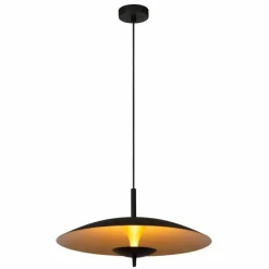Lampes Dorées-Luminaires Lucide VULCAN Suspension LED Noir, 1 lumière