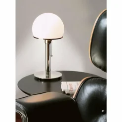 Luminaires Tecnolumen Wagenfeld 24 Tecnolumen Lampe à poser Nickel brillant, 1 lumière