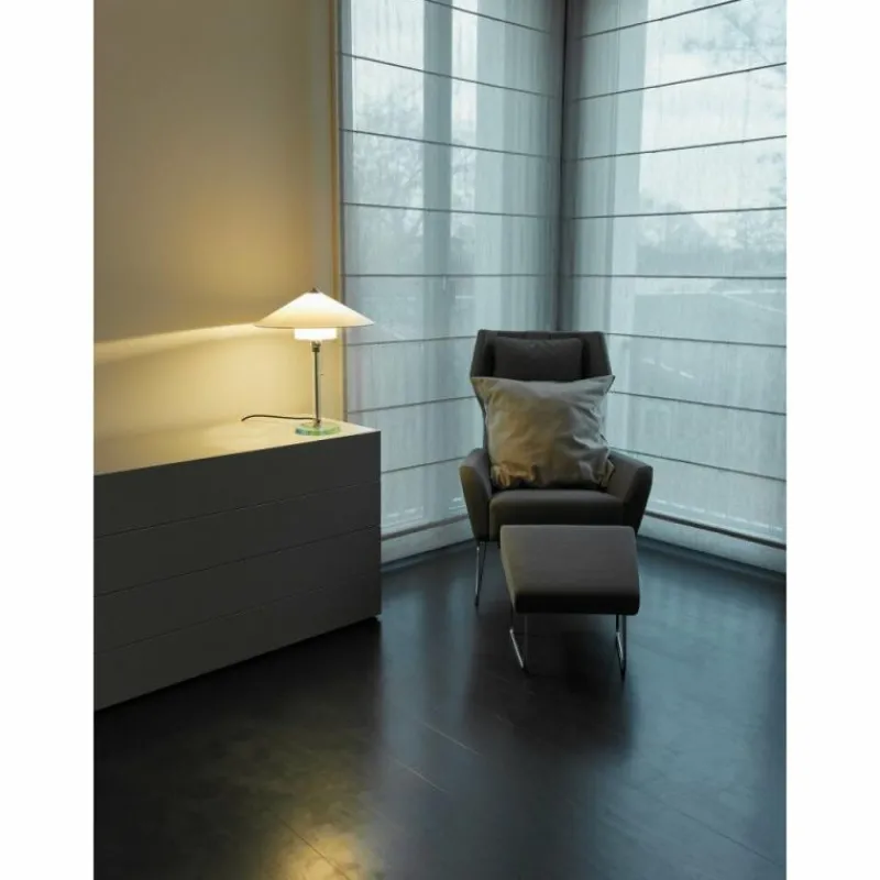 Luminaires Tecnolumen Wagenfeld 27 Tecnolumen Lampe à poser Nickel mat, Transparent, 1 lumière