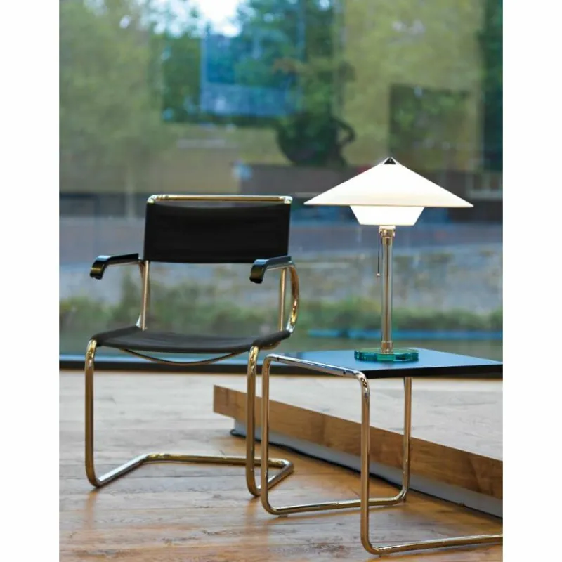 Luminaires Tecnolumen Wagenfeld 28 Tecnolumen Lampe à poser Nickel mat, Transparent, 1 lumière