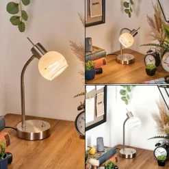 hofstein Warga Lampe à poser, Liseuse Nickel mat, 1 lumière