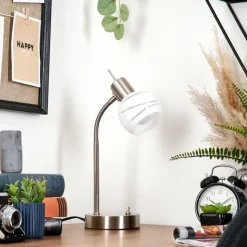 hofstein Warga Lampe à poser, Liseuse Nickel mat, 1 lumière