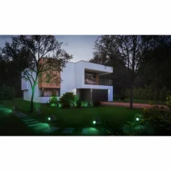 Luminaires Ledvance WIF Lampe solaire LED Noir, 1 lumière, Détecteur de mouvement, Changeur de couleurs